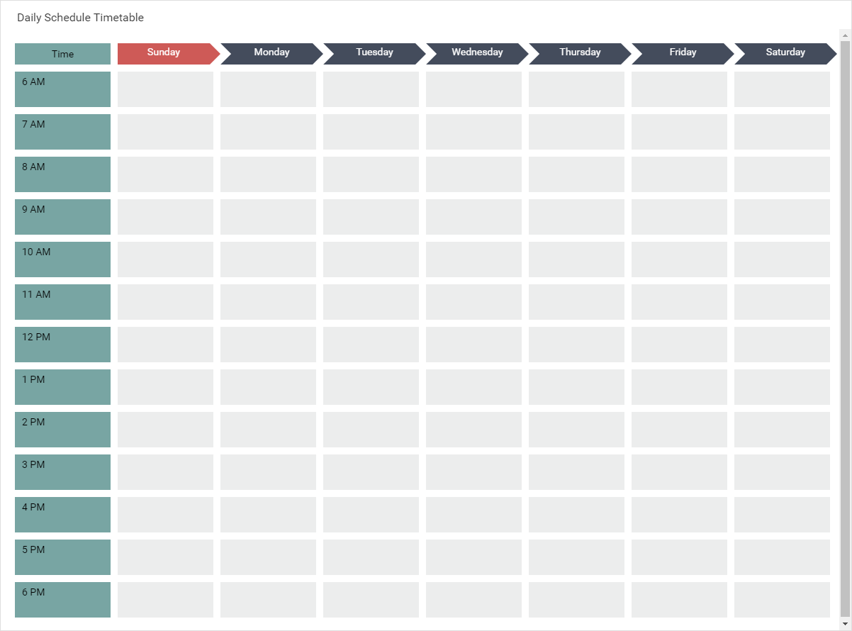 Time Table - Data For Visualization